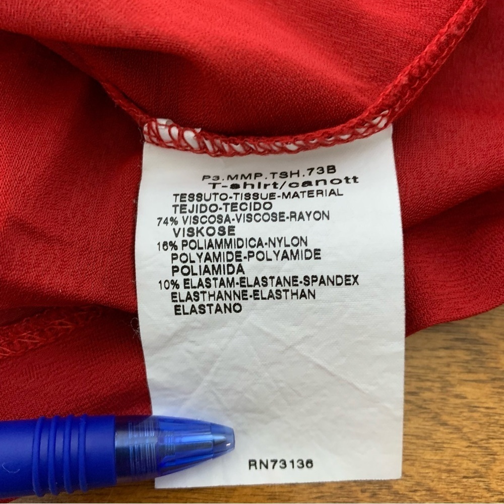 Max Mara Long Sleeves Top T Shirt Red Size XL Made Italy Crewneck Capsule - Picture 9 of 12